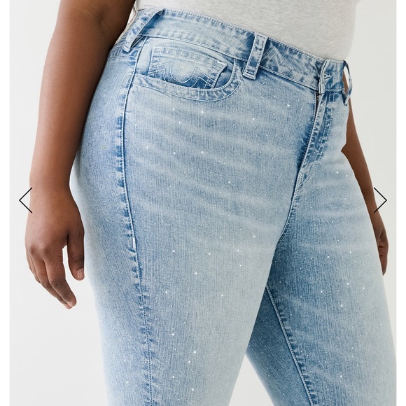 Plus Crystal Jennie High Rise Skinny Jean, Size 38 - Picture 2 of 4